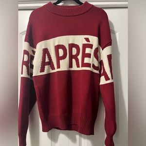 Alp N Rock women’s Apres ski sweater, deep red, size small